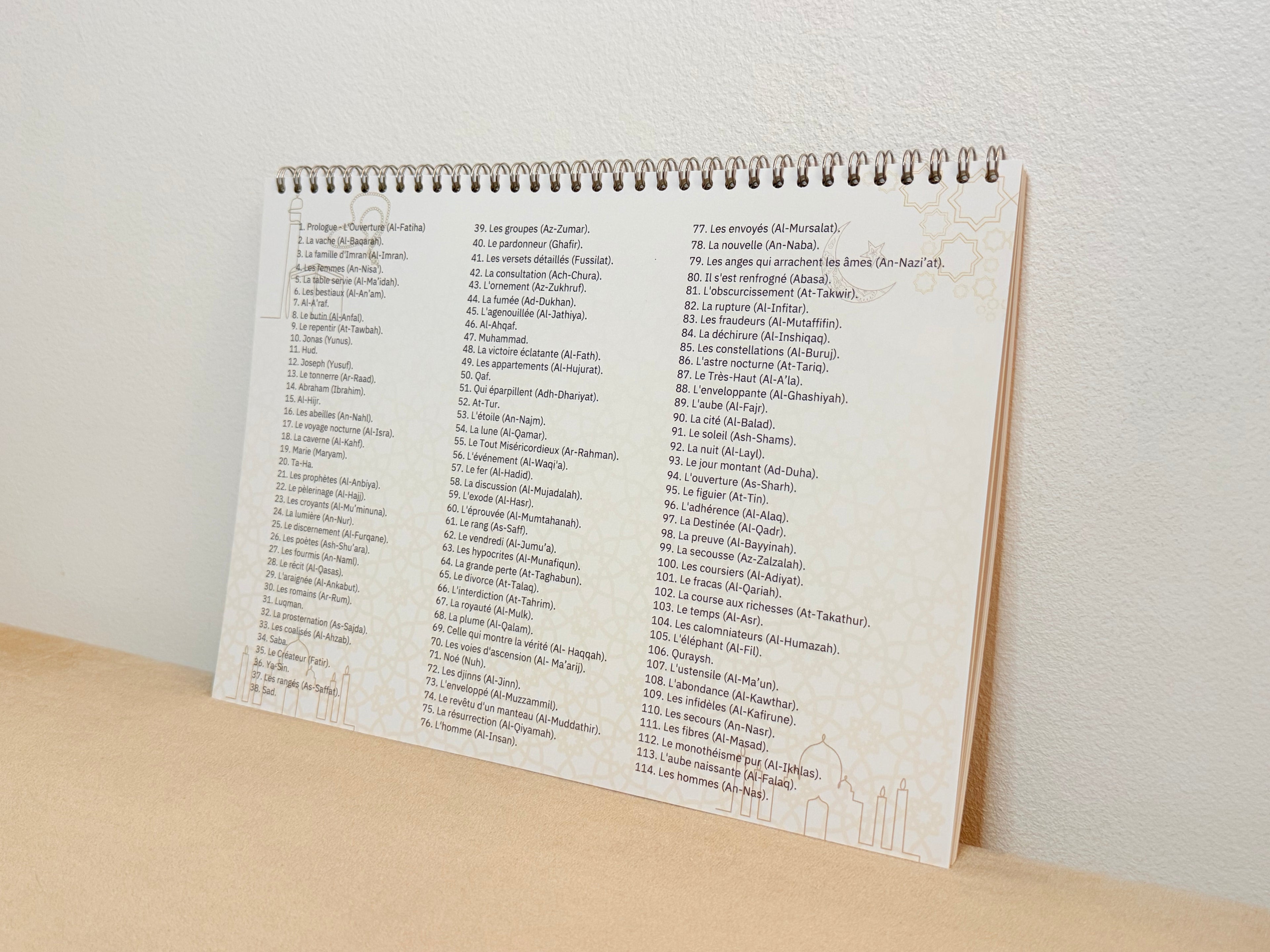 Calendrier Souraty Beige