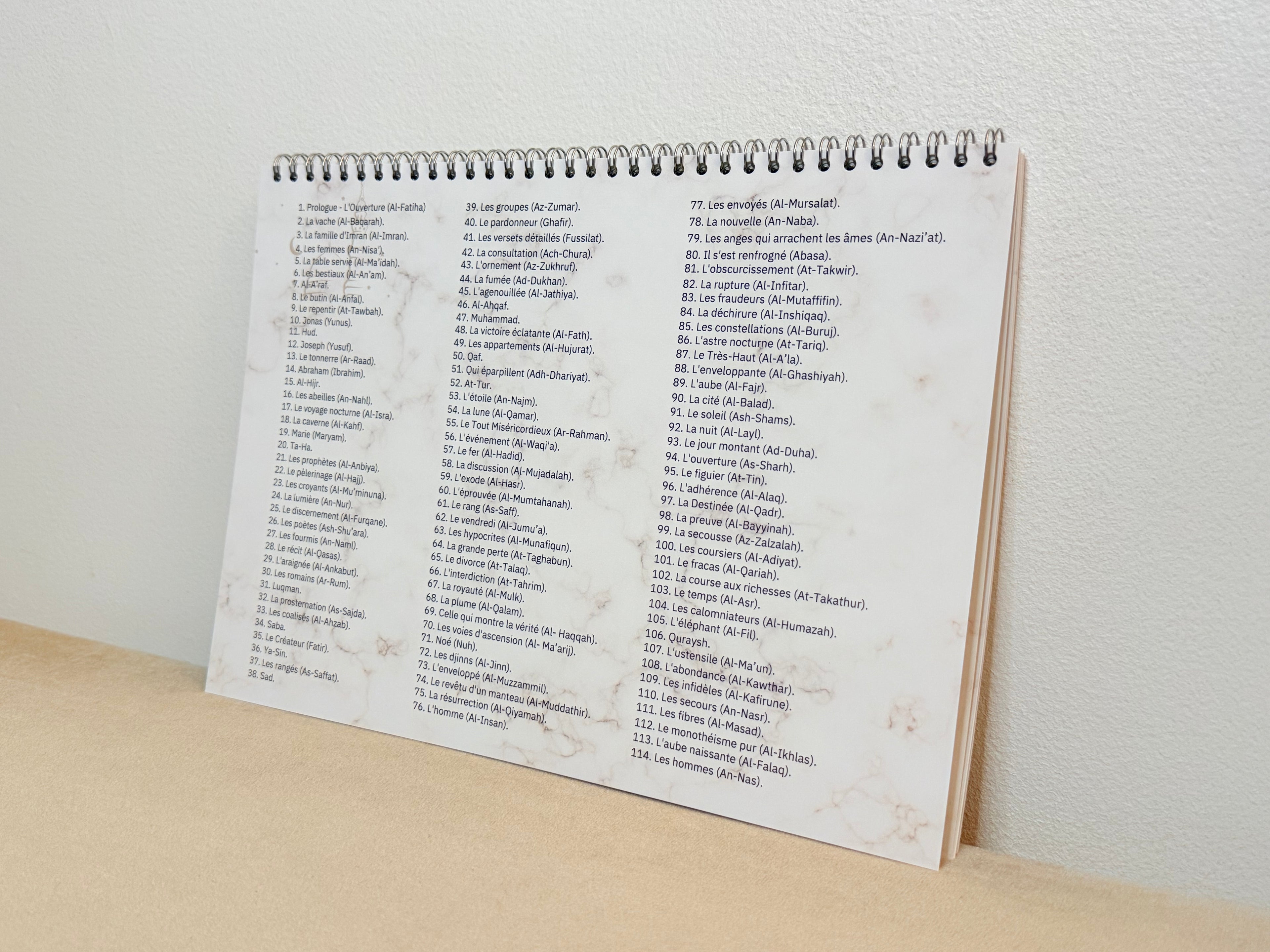 Calendrier Souraty Marbré Marron