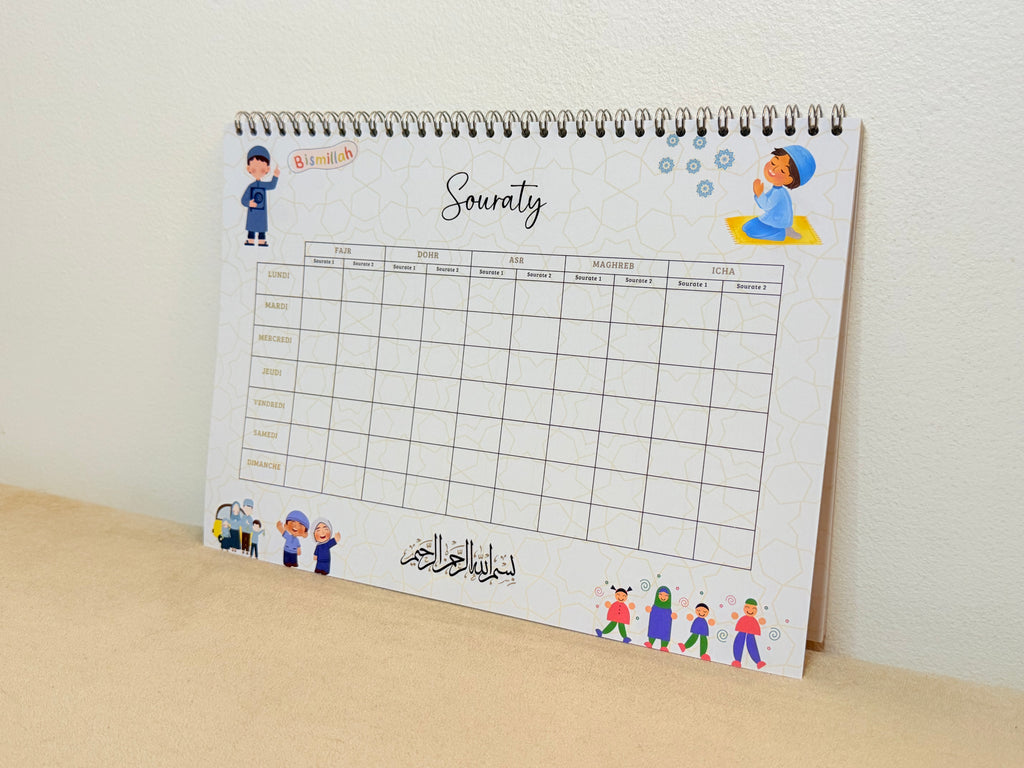 Calendrier Souraty Bleu