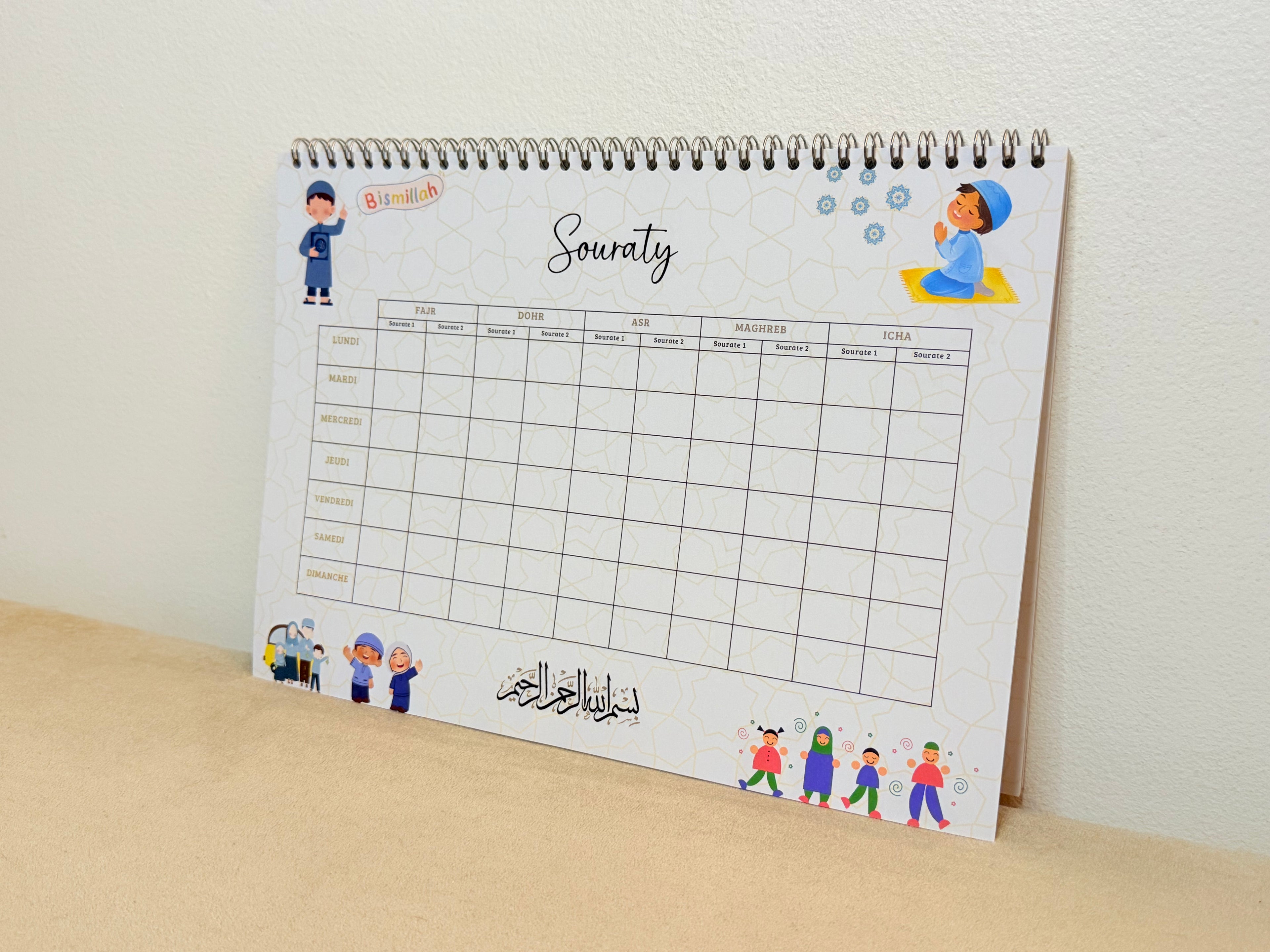 Calendrier Souraty Bleu