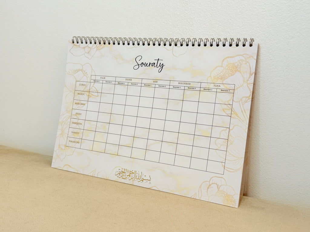 Calendrier Souraty Marbré Doré